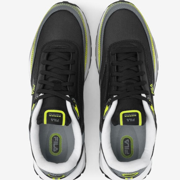Fila Renno Bold Low Mens Casual Athletic Shoe Black Green 1RM01972-051 NEW Sz 14 - Picture 3 of 9
